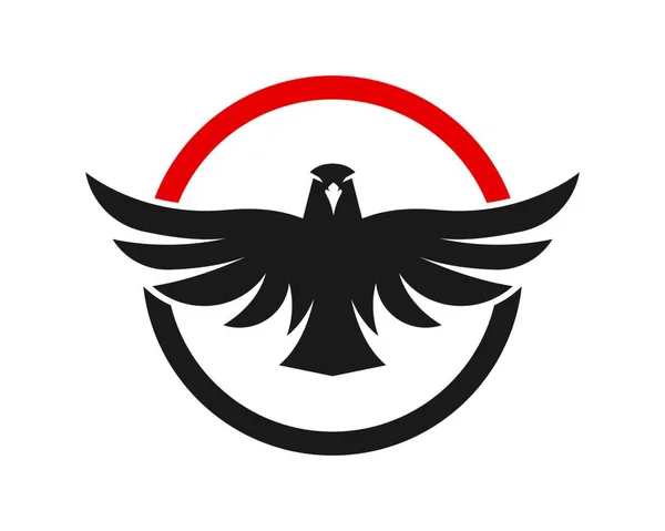 Halcón Águila Logotipo Icono Vector Ilustración Diseño Plantilla — Vector de stock