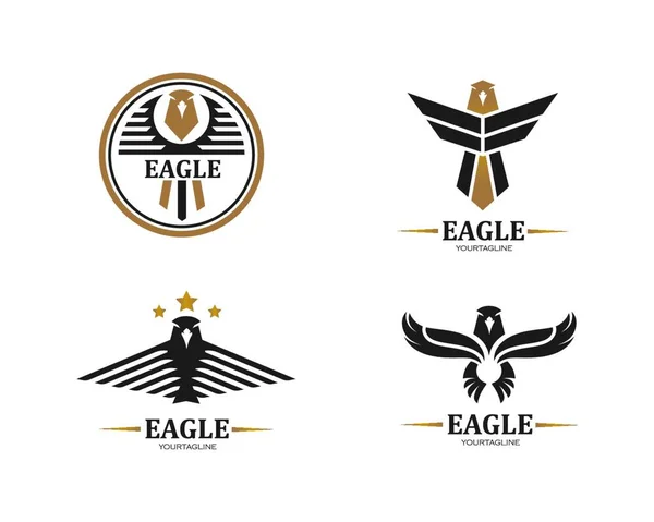Falk Eagle Logo Ikon Vektor Illustration Designmall — Stock vektor