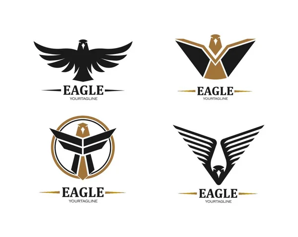 Falk Eagle Logo Ikon Vektor Illustration Designmall — Stock vektor