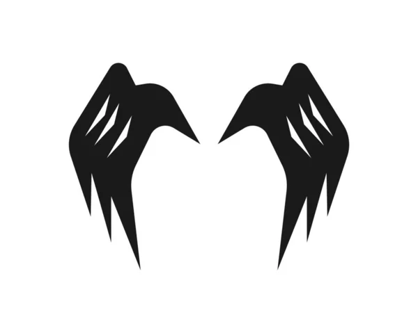 Skrzydła Logo Symbol Ikona Wektor Ilustracja Szablon — Wektor stockowy