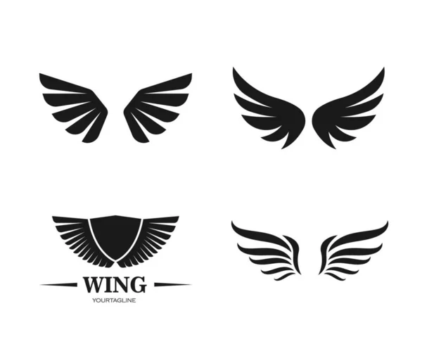 Šablona Vektorového Ilustrace Symbolu Křídla — Stockový vektor