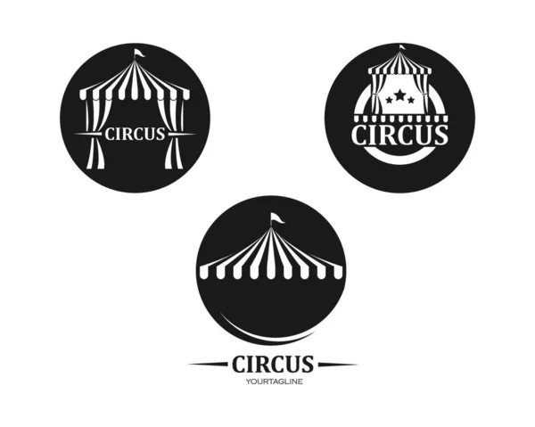 Modèle Logo Tente Cirque Illustration Vectorielle — Image vectorielle