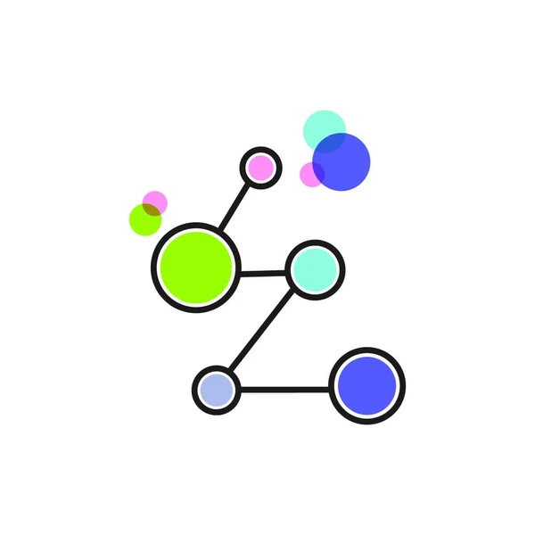 Концепция Проектирования Сетевых Соединений Векторная Иллюстрация Структуры Молекул — стоковый вектор