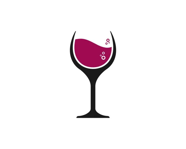 Logo Del Vino Icona Vettoriale Illustrazione Design Template — Vettoriale Stock