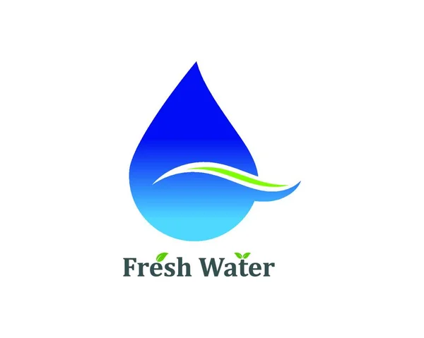 Wasser Tropfen Logo Vorlage Vektor Illustration Design — Stockvektor