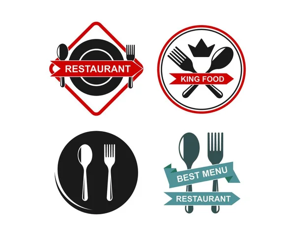 Restaurant Symbol Logo Vektor Illustration Design Vorlage — Stockvektor