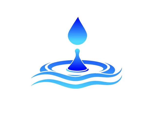 Wasser Tropfen Logo Vorlage Vektor Illustration Design — Stockvektor