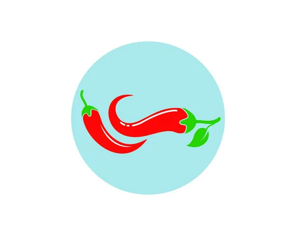 Chili Logo Icon Vector Illustration Design Template — Stock Vector