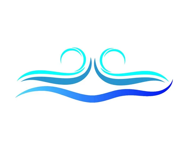 Σύμβολο Κύματος Νερού Και Διάνυσμα Προτύπου Λογότυπου Εικονιδίων — Διανυσματικό Αρχείο
