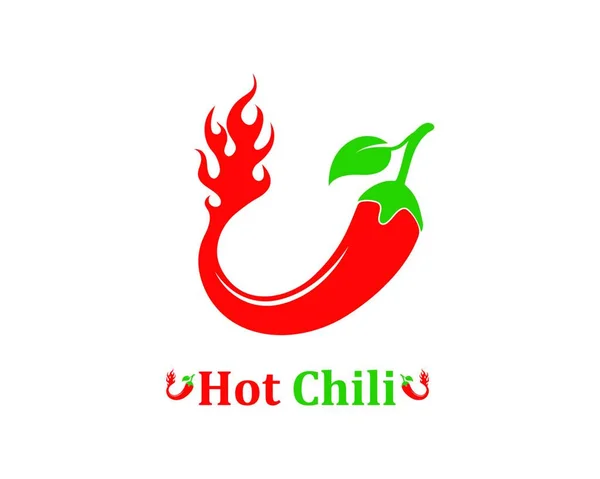 Chili Logo Icône Vectoriel Illustration Modèle Conception — Image vectorielle