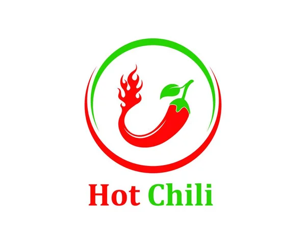 Dimensjonemal Utforming Vektorramme Med Chili Logo – stockvektor