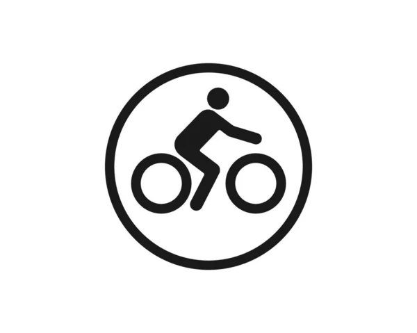 Icona Bici Logo Vettoriale Illustrazione Design Template — Vettoriale Stock