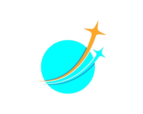 Gwiazda Ikona Ilustracja Logo Szybciej Projektować Wektor — Wektor stockowy