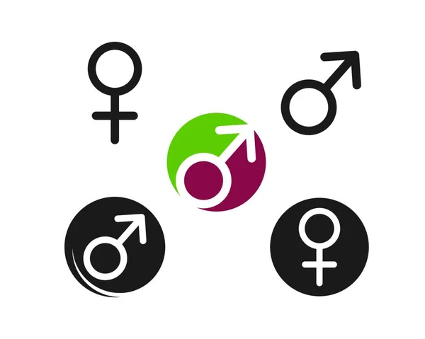 Icône Genre Logo Vectoriel Illustration Design — Image vectorielle