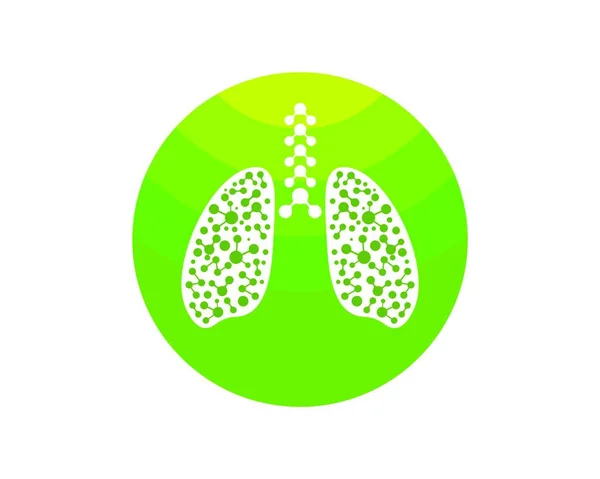 Human Lungs Logo Icon Vector Illustration Design Template — Stock Vector