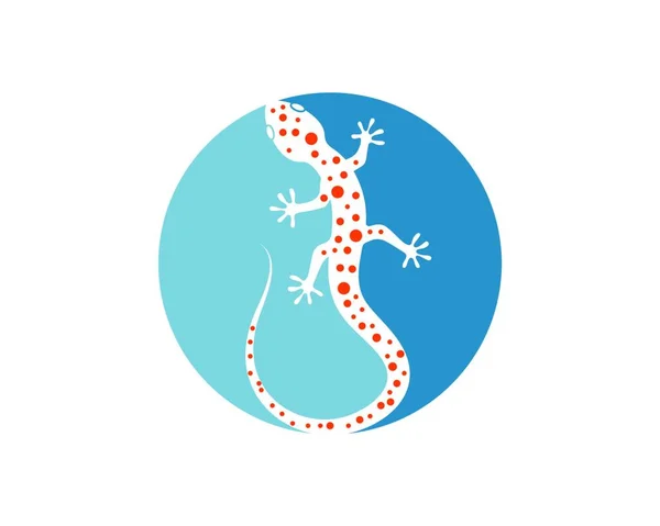 Gecko Logo Vektor Ikon Illustration Mall — Stock vektor