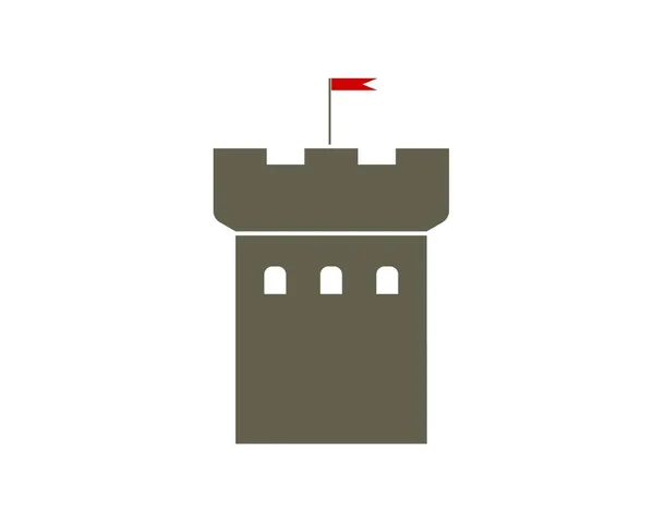 Ikona Ilustracja Logo Projekt Szablon Wektor Zamek — Wektor stockowy