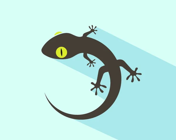 Gecko Logo Vektor Ikon Illustration Mall — Stock vektor