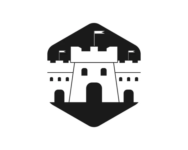 Burg Logo Symbol Vektor Illustration Design Vorlage — Stockvektor