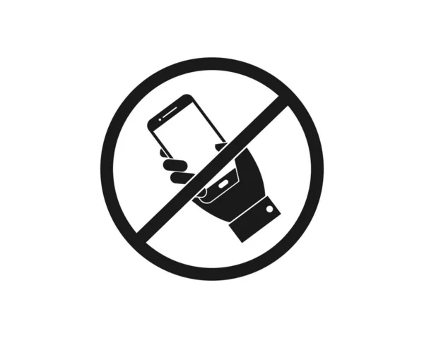 Мобильного Телефона Мобильный Телефон Запрещен Вектор Иллюстрации — стоковый вектор