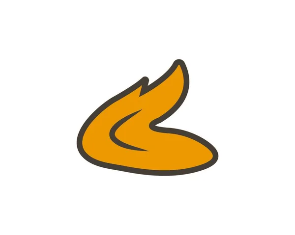 Ikona Ilustracja Kurczak Logo Skrzyć Smażone Wektor — Wektor stockowy