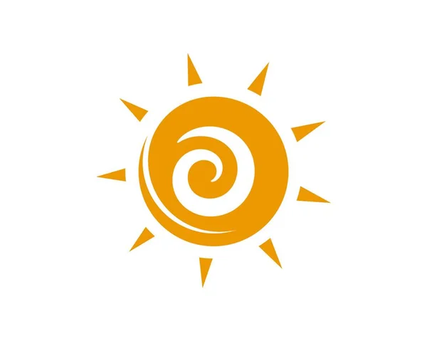 Sun Ilustration Logo Vector Icon Template — Stock Vector