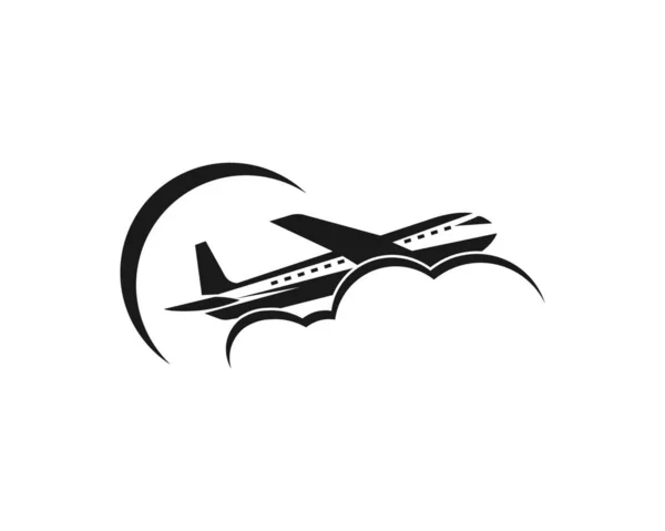 Plane Logo Vector Icon Illustration Design Template — Stock Vector