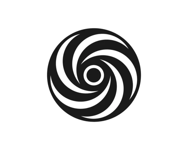 Вихревой Логотип Иконка Волны Спиральный Векторный Шаблон — стоковый вектор