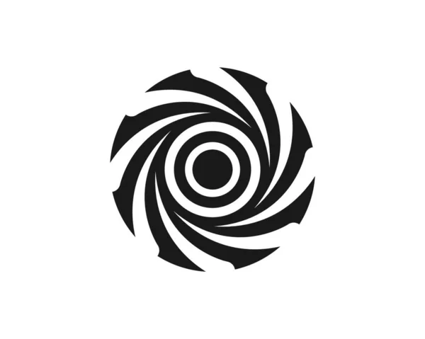 Onda Ícone Logotipo Vortex Molde Espiral Vetor —  Vetores de Stock