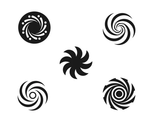 Vortice Logo Icona Onda Spirale Modello Vettoriale — Vettoriale Stock