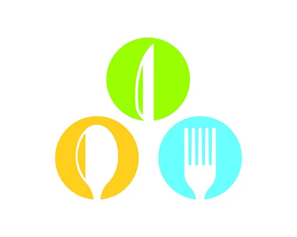 Fourchette Modèle Illustration Vectorielle Logo Cuillère — Image vectorielle