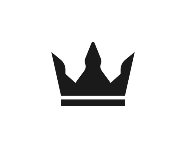 Coroa Real Logotipo Ícone Vetor Ilustração Design — Vetor de Stock