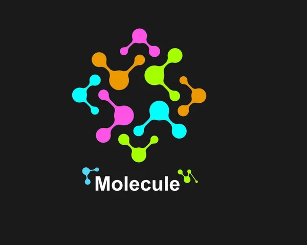 Molecuul Logo Vector Illustratie Ontwerpsjabloon — Stockvector
