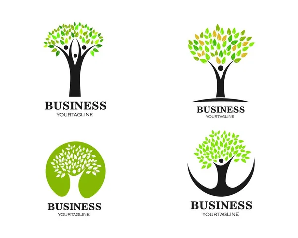 Οικογενειακό Δέντρο Λογότυπο Πρότυπο Διάνυσμα Απεικόνιση Σχεδιασμού — Διανυσματικό Αρχείο