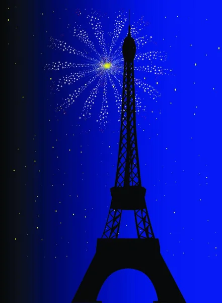 Париж Ночам — стоковый вектор