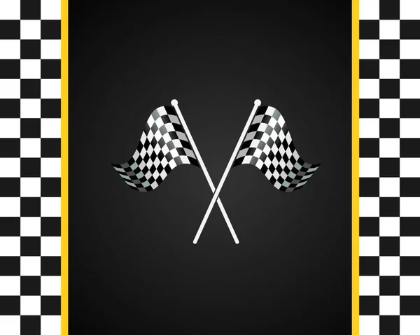 Race Vlag Pictogram Van Automotif Illustratie Vector Template — Stockvector