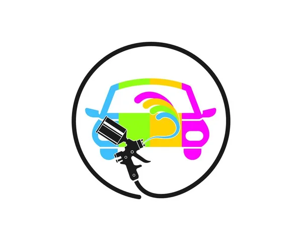 Car Paint Logo Icon Illustration Vector Design — Stock Vector