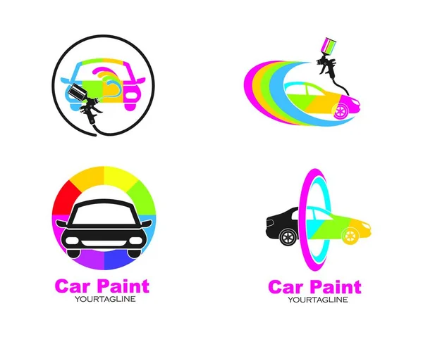 Car Paint Logo Icon Illustration Vector Design — Stock Vector