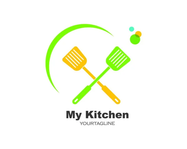 Σπάτουλα Εικονίδιο Λογότυπου Του Μαγειρέματος Και Κουζίνες Διάνυσμα Απεικόνιση — Διανυσματικό Αρχείο