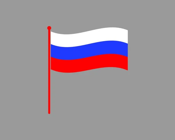 Russische Flagge Symbol Logo Vektor Illustration — Stockvektor