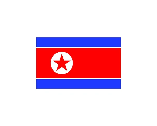 Nordkoreanska Flaggikon Logo Vektor Illustration — Stock vektor