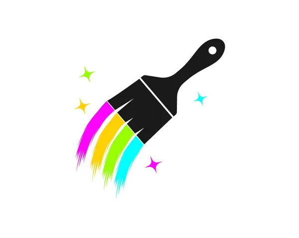 Farba Ikona Ilustracja Kolor Logo Projekt Szczotka Wektor — Wektor stockowy