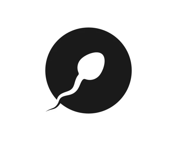 Sperm Icon Logo Vector Illustration Design Template — Stock Vector