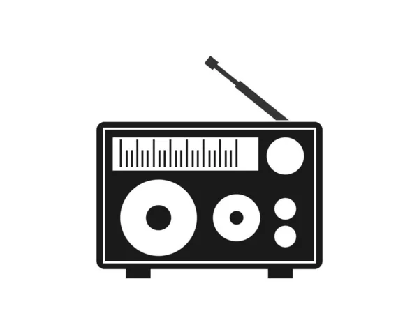 Radyo Logosu Simgesi Vektör Illüstrasyon Tasarımı — Stok Vektör