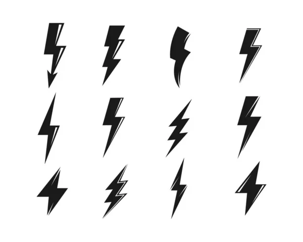 Flash Potencia Trueno Ilustración Vector Plantilla — Archivo Imágenes Vectoriales