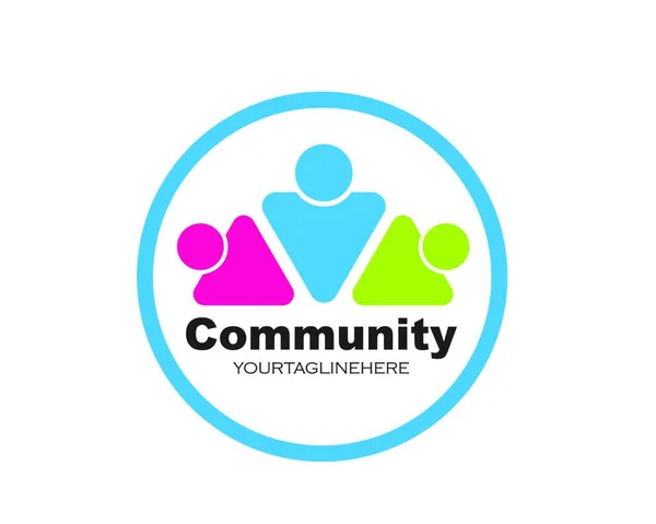 Liderlik Topluluk Sosyal Şirket Logo Simgesi Vektör Tasarımı — Stok Vektör