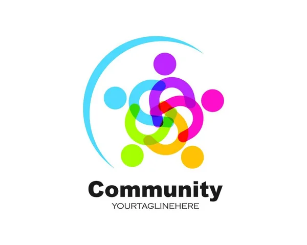 Leadership Communauté Social Entreprise Logo Icône Vectoriel Design — Image vectorielle