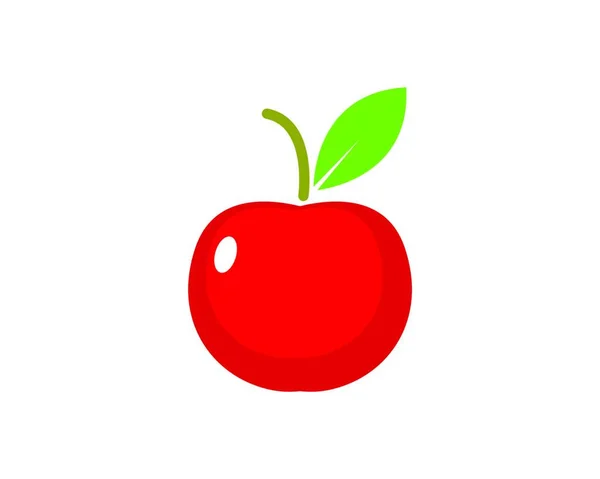 Apples Logotyp Ikon Vektor Illustration Design Mall — Stock vektor