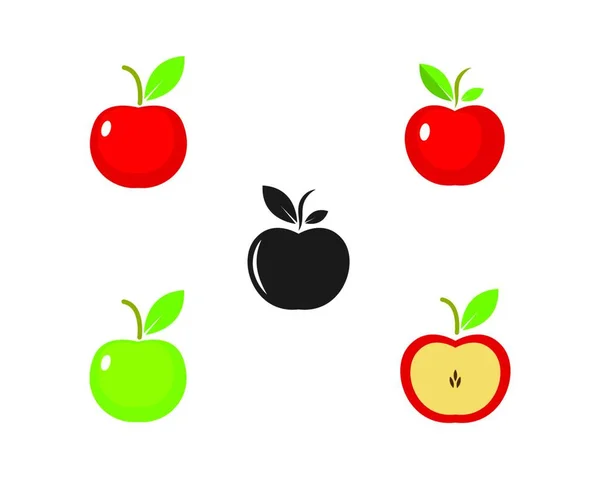 Apple Logo Pictogram Vector Illustratie Ontwerp Sjabloon — Stockvector