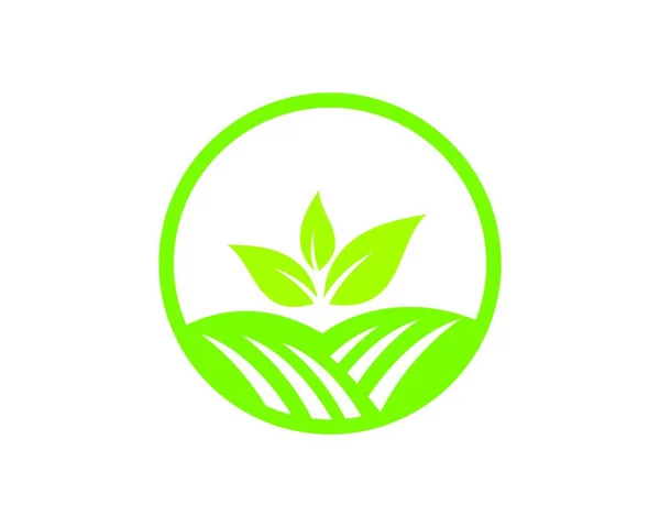 Gospodarstwo Ogród Logo Wektor Ikona Szablon — Wektor stockowy